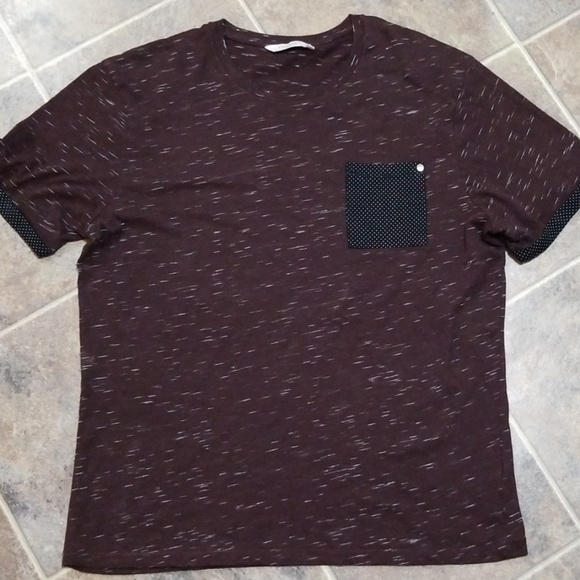 Eleven Paris Other - Eleven Paris burgundy pocket tshirt sz L